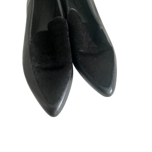VINCE Black Calf Hair Leather Pointed Flats Size US 10 - Picture 4 of 7